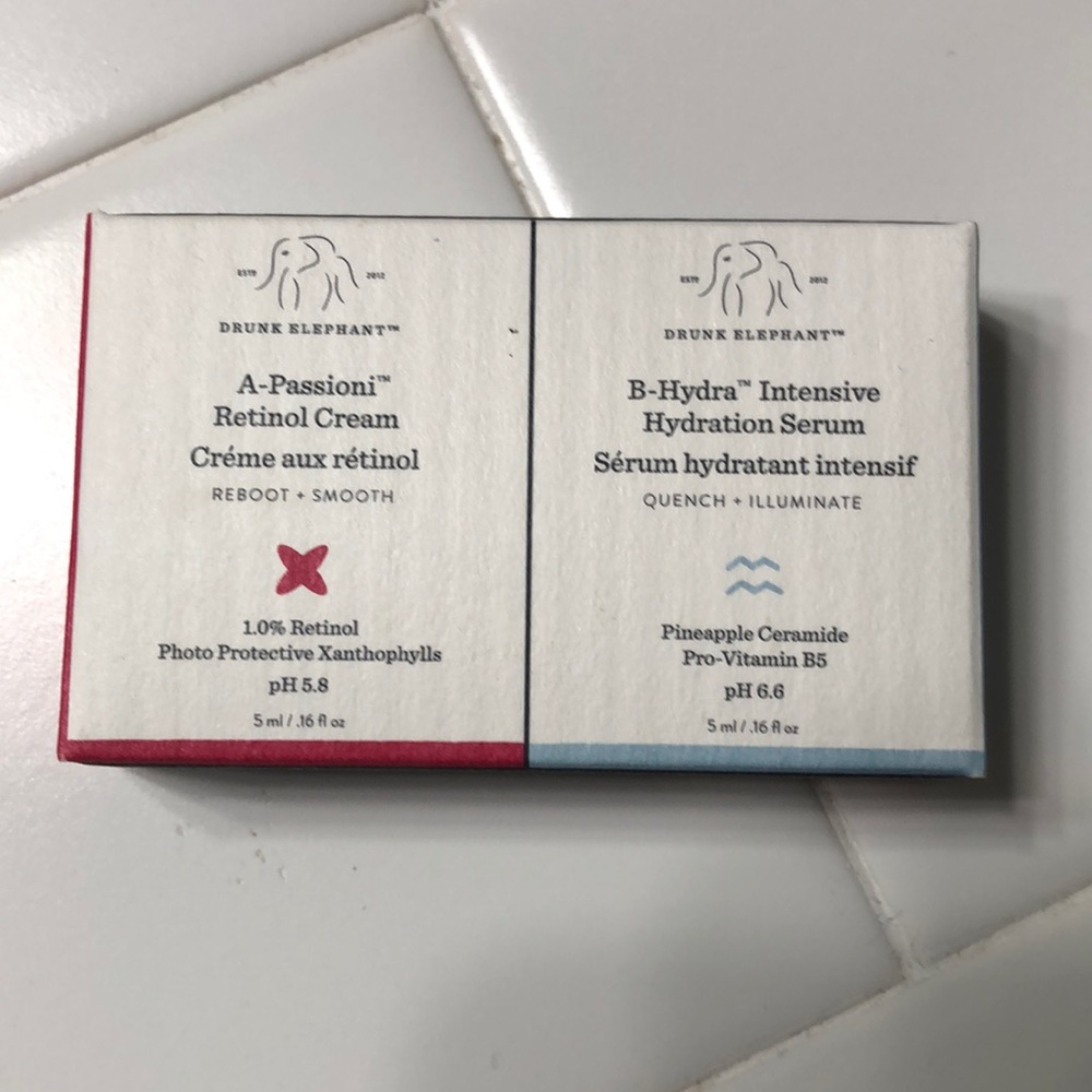 Drunk Elephant A-Passioni and B-Hydra New mini set